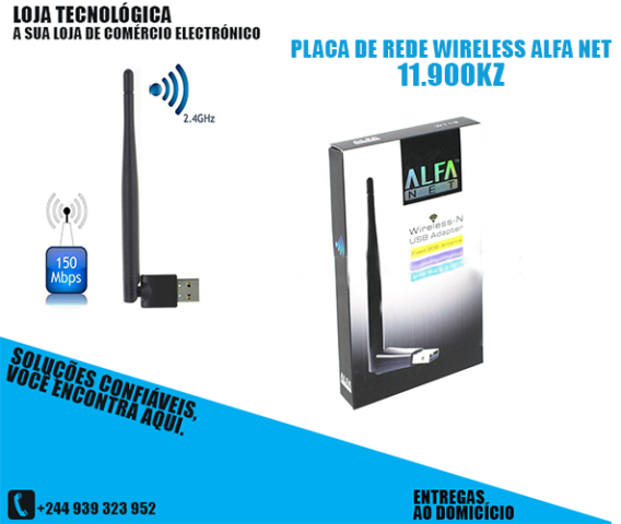 Venda PLACA DE REDE WIRELESS ALFA NET