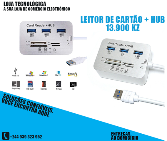 Venda LEITOR DE CARTÃO + HUB