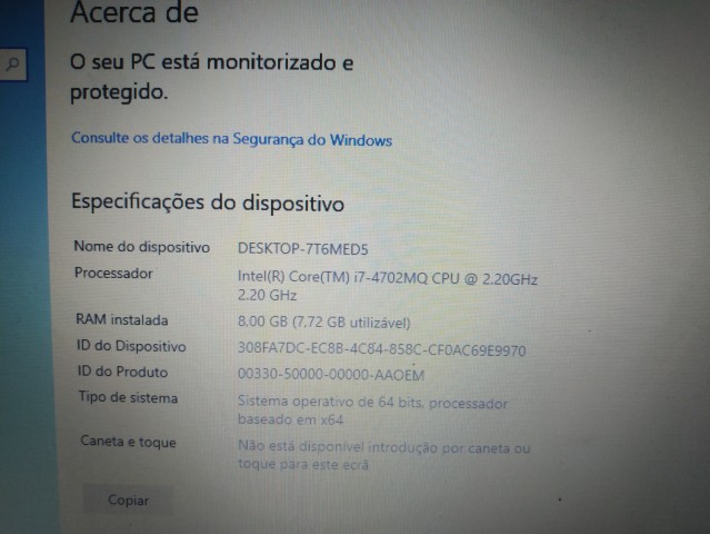 Venda Computador Lenovo i7