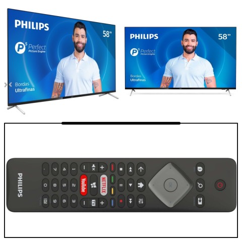 Venda Tv smart philips 4k Hultra HD genuino na caxi a 58 polegadas