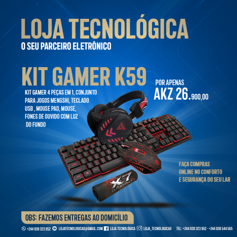 Venda Kit Gamer K59 4 in 1
