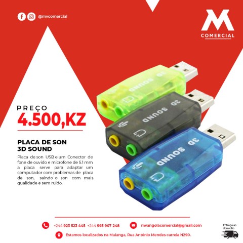 Venda ADAPTADOR DE SOM 3D SOUND