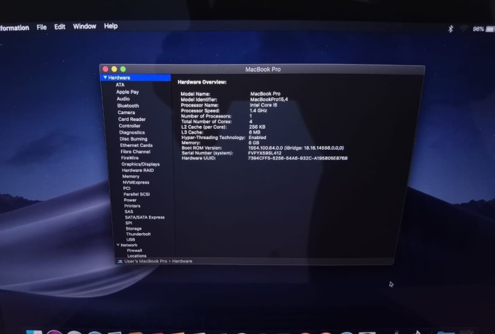 Venda Mac book Pro touch bar
