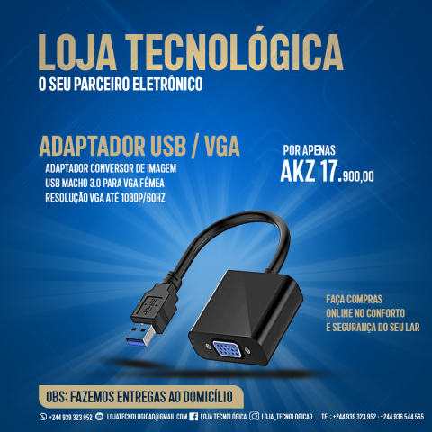 Venda CABO CONVERSOR DE IMAGEM USB/VGA