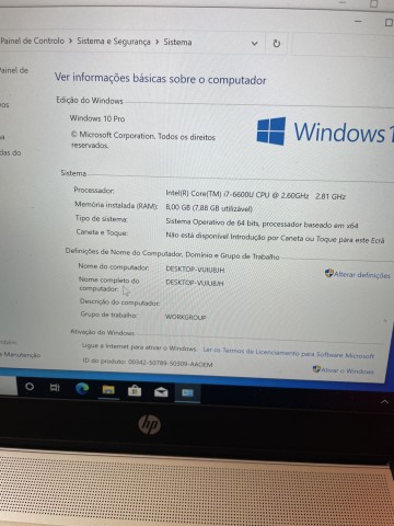 Venda Portáteis HP Elitebook Core i7 8GB/256GB SSD