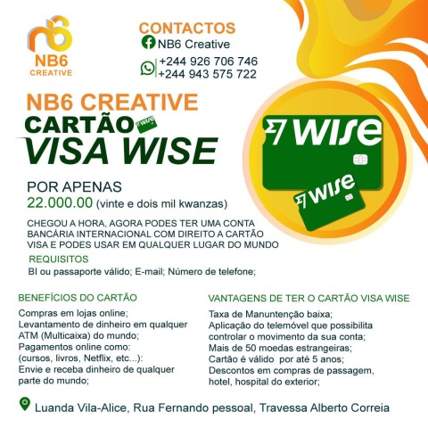 Venda Abertura de Conta Visá Internacional Wise