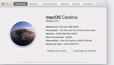 Venda MacBook Pro 2012 Semi novo