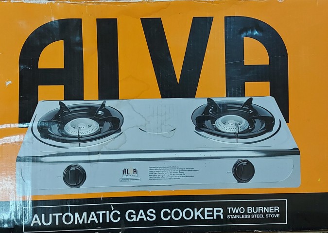 Venda Fogão a gás automático de aço inoxidável de duas bocas