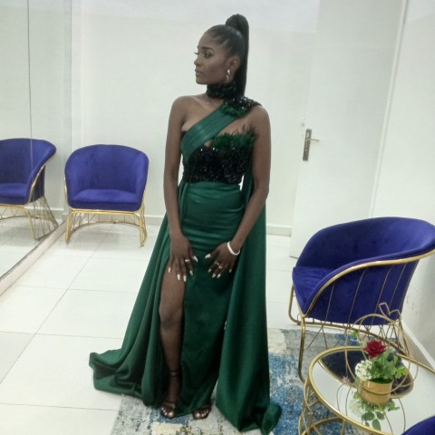 Venda Vestido longo cetim