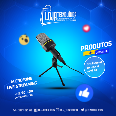 Venda MICROFONE LIVE STREAMING