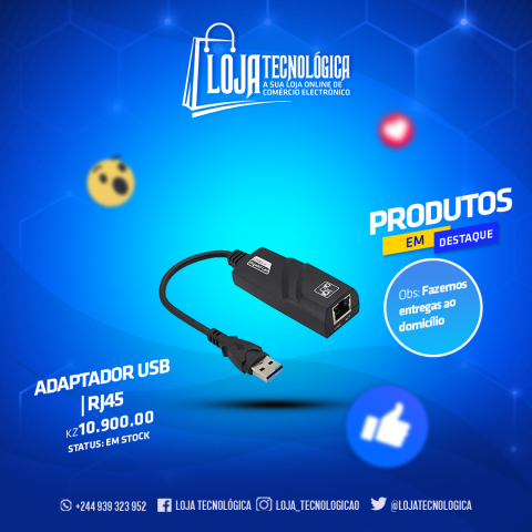 Venda Cabo Adaptador Ethernet USB 3.0 p/ LAN RJ45