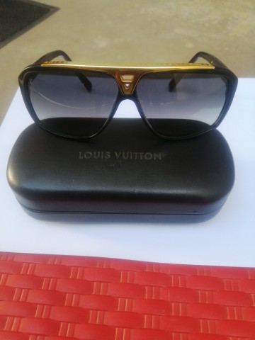 Venda Óculos De Sol Louis Vuitton Evidence Preto/Dourado Unissex - Original Seminovo