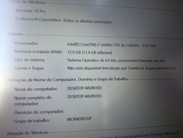 Venda 283# Lenovo T460s 14" - i7 + 12Gb ram