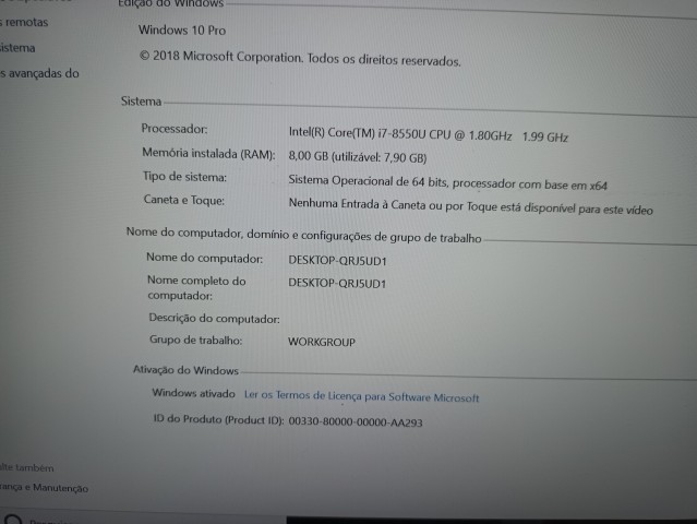 Venda Dell cor i7 8ª geração