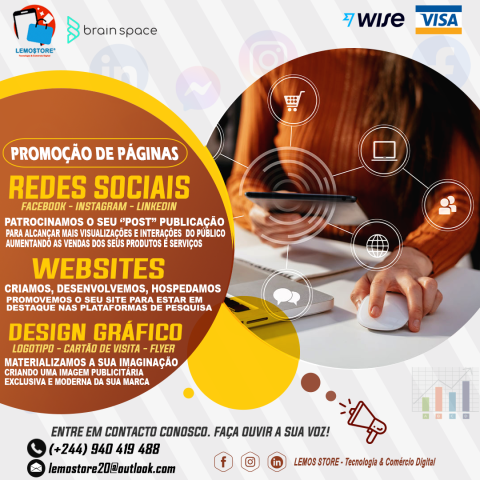 Venda Links Patrocinados nas Redes Sociais - Design Gráfico - Criação de Websites- Reparação de Computadores e Impressoras