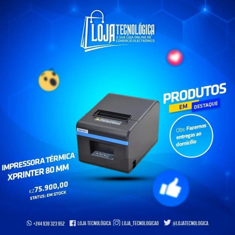 Venda IMPRESSORA TÉRMICA MINI PRINTER 80MM USB+ RJ45 XPRINTER