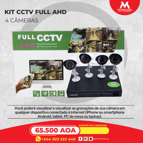 Venda KIT DE CÂMERA CCTV FULL AHD