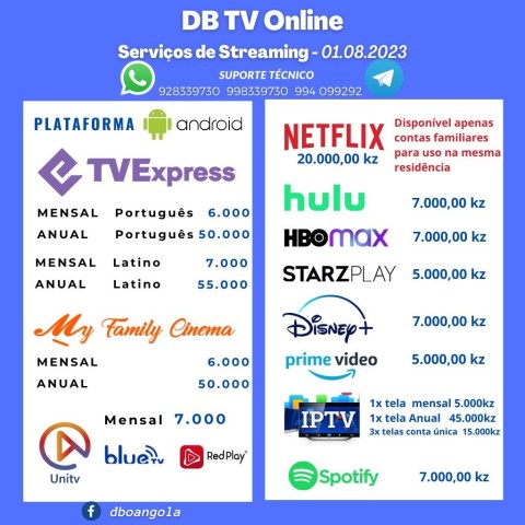 Venda Serviços de streamings