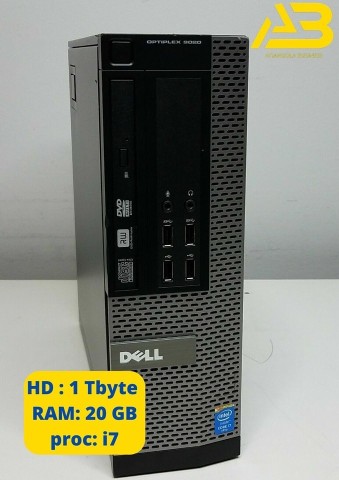 Venda Computador de Mesa Dell Optiplex 9020 core i7 RAM 20GB HD 1 Terá byte disponível
