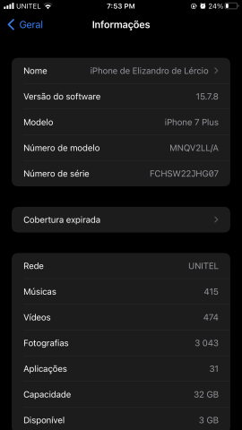 Venda IPhone 7 Plus 32