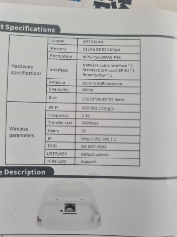 Venda ROUTER OUTDOOR 4G LTE - 80 Mil Kwanzas