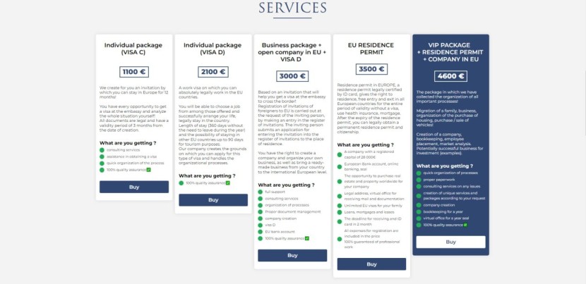 Venda Serviços jurídicos para negócios e imigração