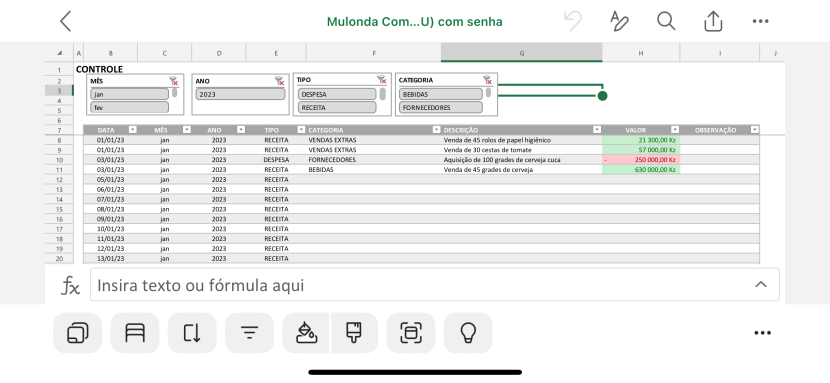 Venda Planilhas em Excel