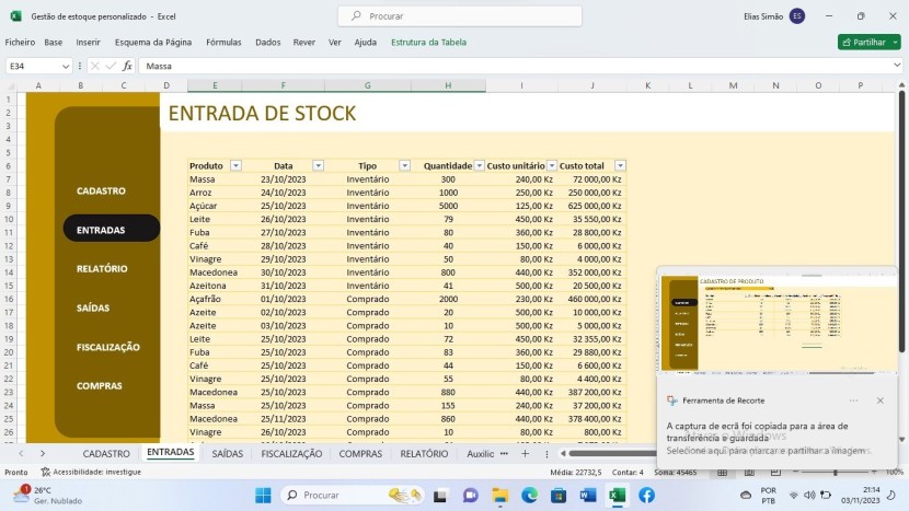 Venda Sistema de gestão