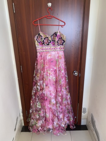 Venda Vestido rosa florido