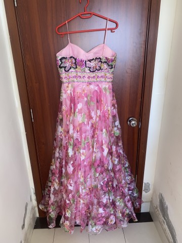 Venda Vestido rosa florido
