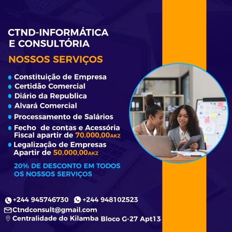 Venda LEGALIZAÇÃO DE EMPRESAS, FECHO DE CONTAS E ACESSÓRIA FISCAL