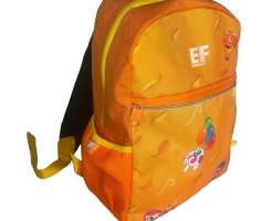 A venda Mochila Infantil Laranja com Estampa Divertida - Perfeita para a Volta...