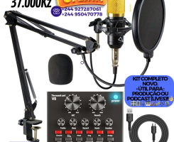 A venda Kit de podcast e produção musical