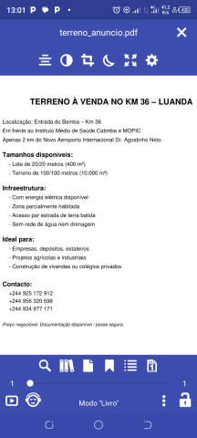 Venda Terreno de 1 hectare no KM36 arredores do novo aeroporto internacional de Angola
