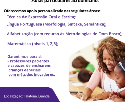 A venda Aulas particulares de reforço escolar ao domicílio