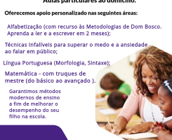 Comprar Aulas particulares ao domicílio.
