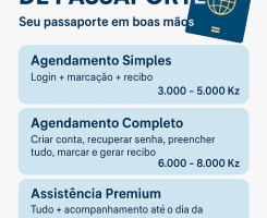 A venda Serviço de Agendamento de Passaporte online