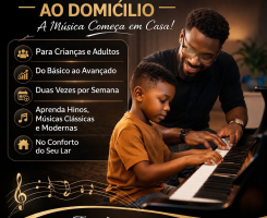 A venda Aulas de piano ao domicílio